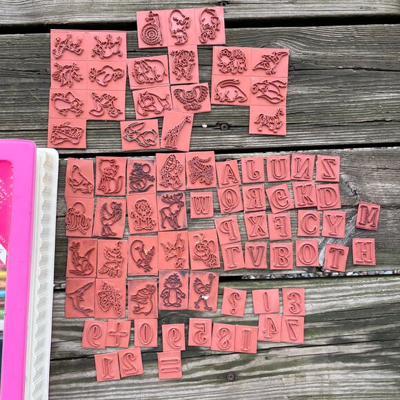 Rubber Stamping Stamp Kit Ink Art Kit Kids - Picture 12 of 16